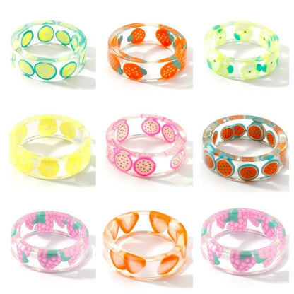 Fashion Creative Personalized Resin Popular Sale Small Rings