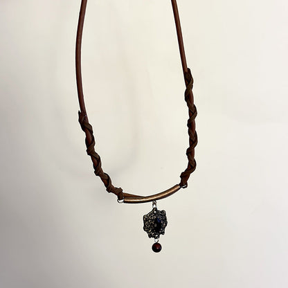 Natural Tigereye Beaded Clavicle Chain Female Ancient Necklaces