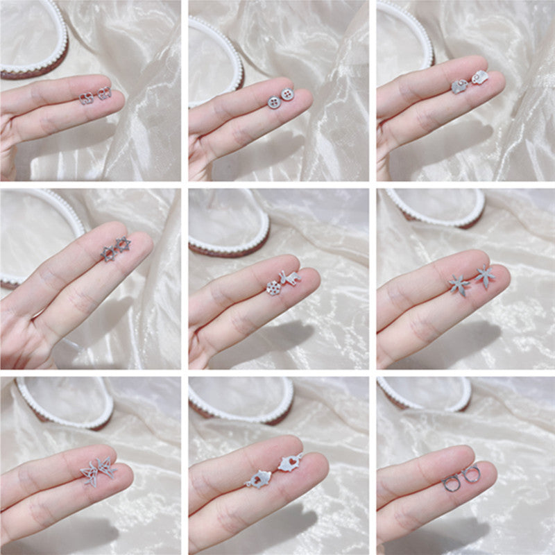 Sier Female Simple And Compact Delicate Earrings