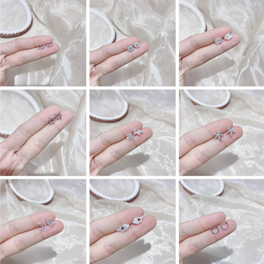 Sier Female Simple And Compact Delicate Earrings