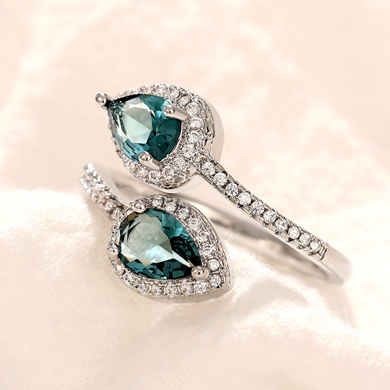 Opening Adjustable Light Luxury Party Matching Rings