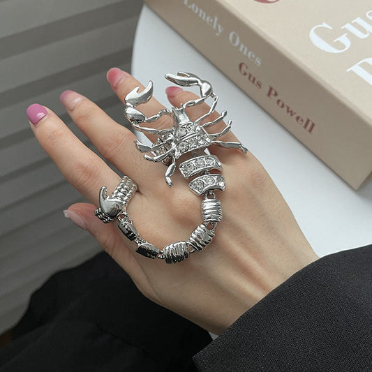 Metal Scorpion Chain Female Hip Hop Rings