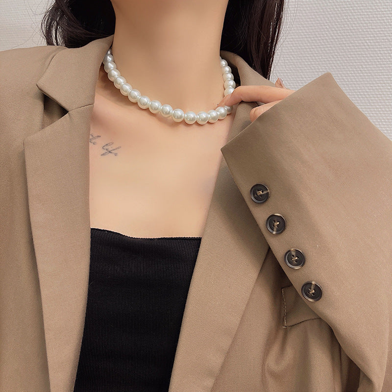 French Style Classic Pearl Minimalist Clavicle Necklaces
