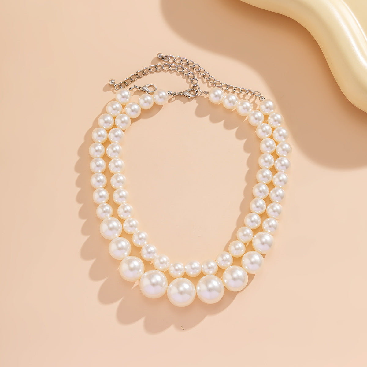 Women's Exaggerated Big Pearl Grace Clavicle Chain Necklaces