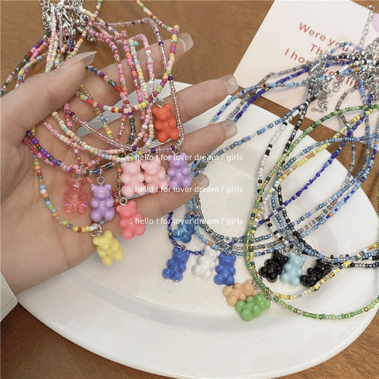 Beads Stringed Sweet Cute Girly Style Necklaces
