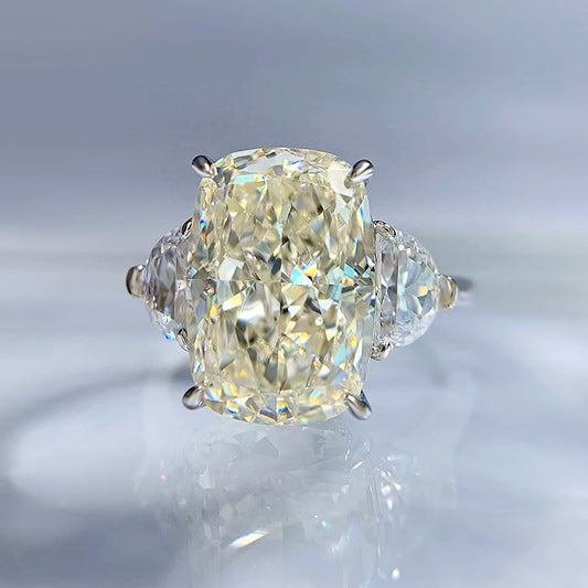 Jewelry Sier White Color Big Diamond Rings