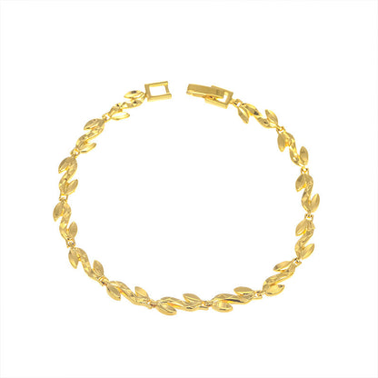 Mori Style Bamboo Leaf Alloy Fashion Bracelets