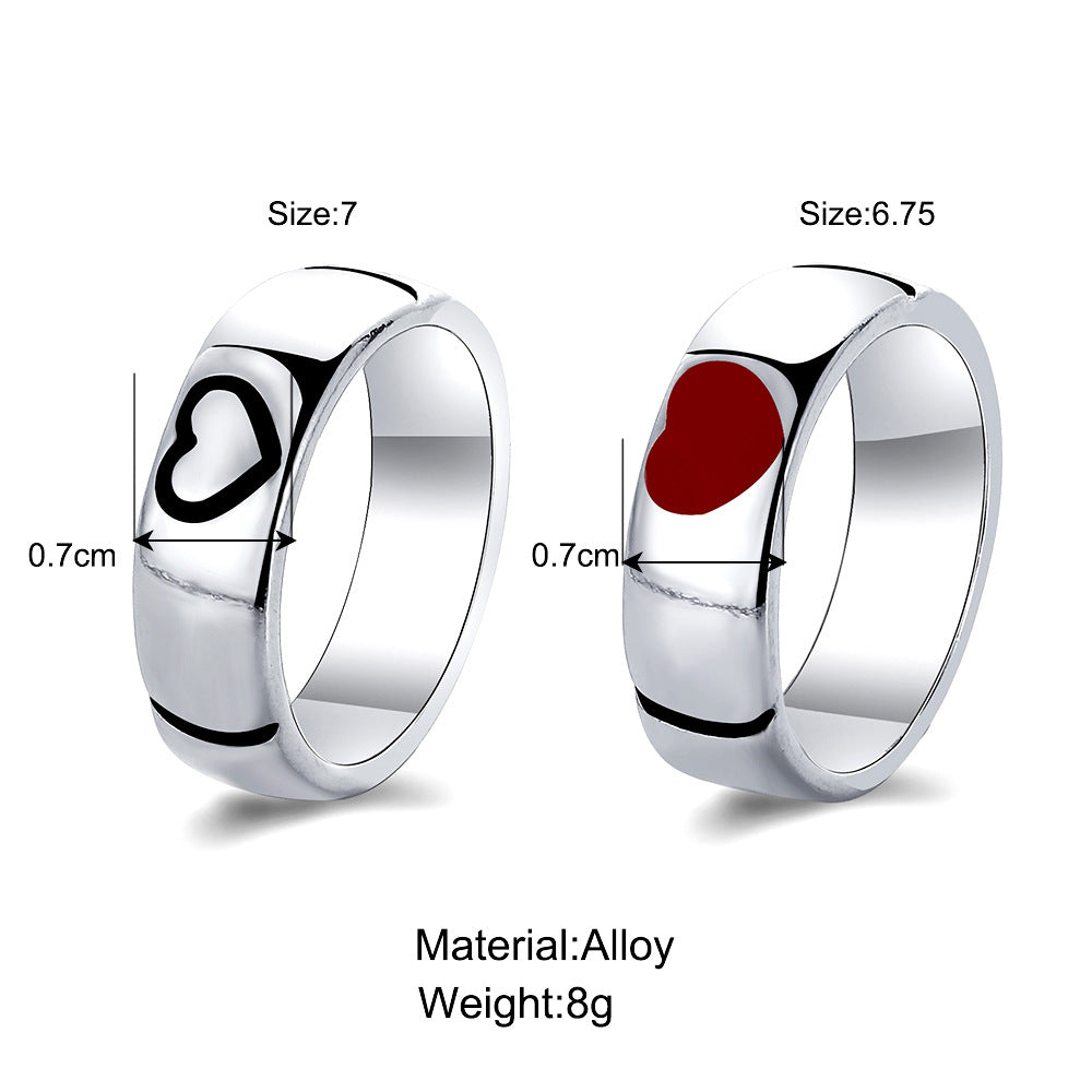 Women's & Men's Simple Couple And Combination Style Love Valentine's Rings