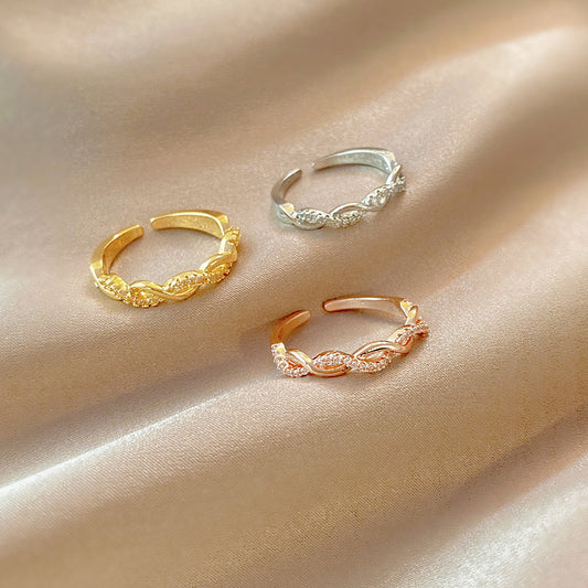 Twisted Opening Adjustable Advanced Design Sense Rings