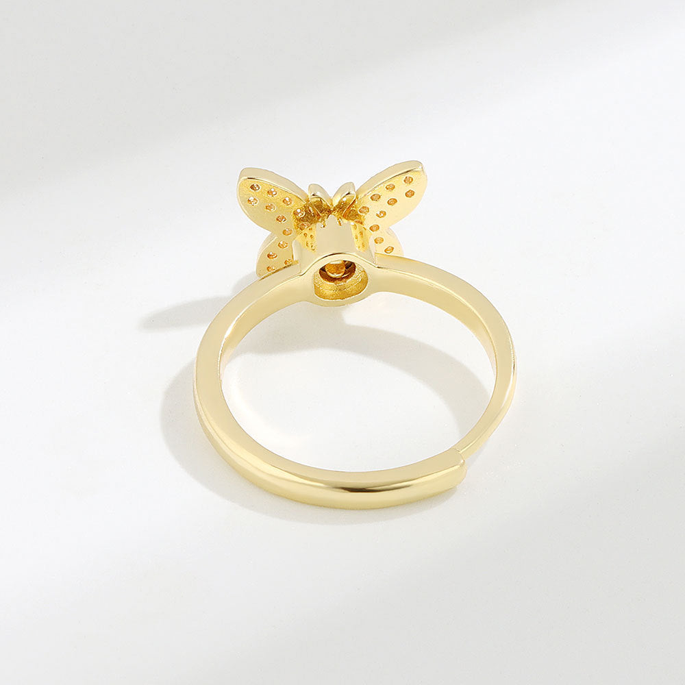 Creative Fashion And Butterfly Female Rotatable Opening Rings