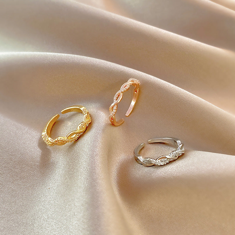 Twisted Opening Adjustable Advanced Design Sense Rings