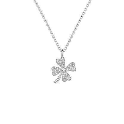 Women's Clover Korean Style Niche Design Light Necklaces