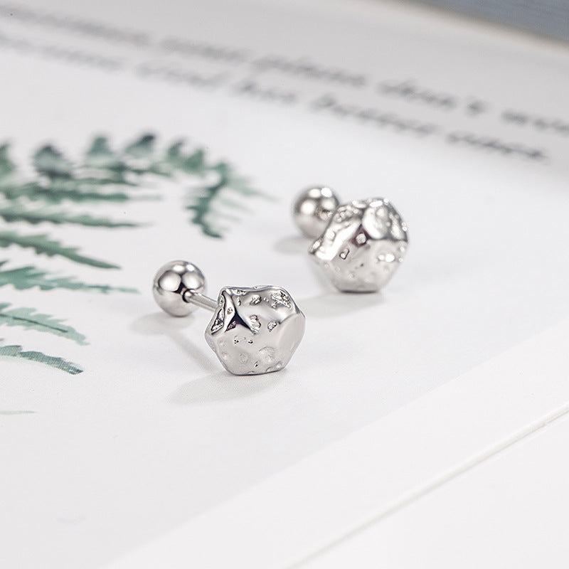 Lava Female Screw Tide Niche Design Earrings