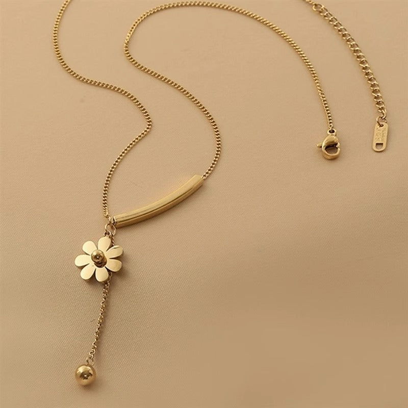 Women's No Fading Cold Style Temperamental Tassels Exquisite Clavicle Chain Necklaces