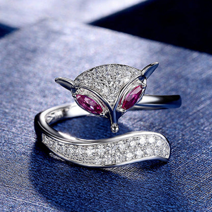 Women's Korean Charm Full Diamond Open Hand Rings