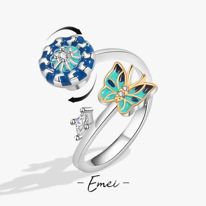 Opening Adjustable Butterfly Flower Can Be Rings