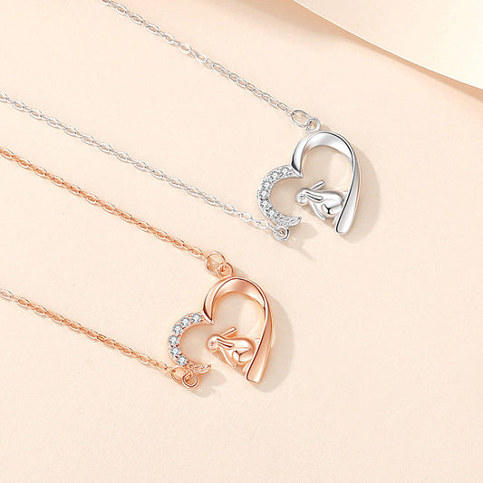 Female Design Sense Heart Shape With Necklaces