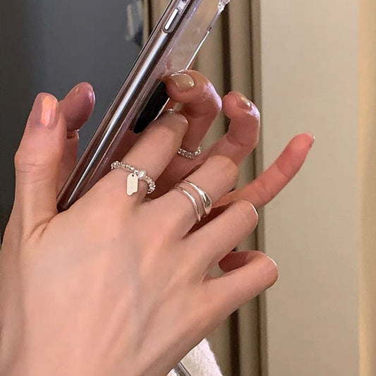 Small Pieces Of Sier Pearl Female Rings