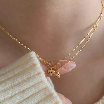 Heart Pendant Female Niche Retro Personality Necklaces