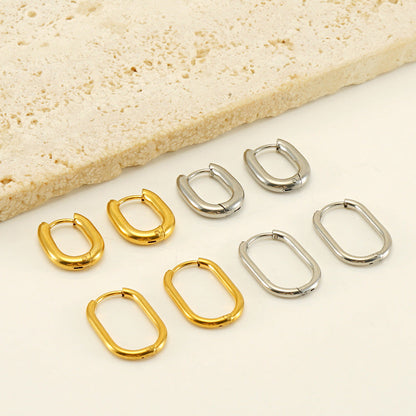 Titanium Steel Batch Flower Ear Clip Earrings