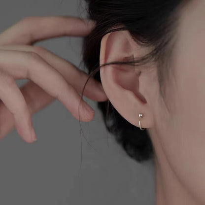 Women's Bean-shaped Niche Design Simple Light Luxury Earrings