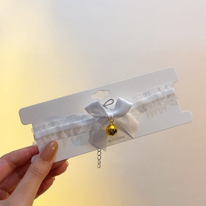 Lace Bow Bell Female Neck Collar Accessories Band Necklaces