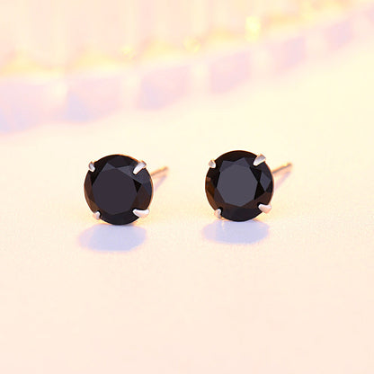 Women's Sterling Sier Needle Simple Niche Zircon Earrings