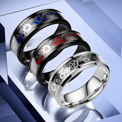 Men's Steel Personalized Gear Wheel Fashion Hand Rings