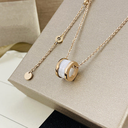 Women's & Men's Ceramic High Version Spring Full Diamond Small Waist Necklaces