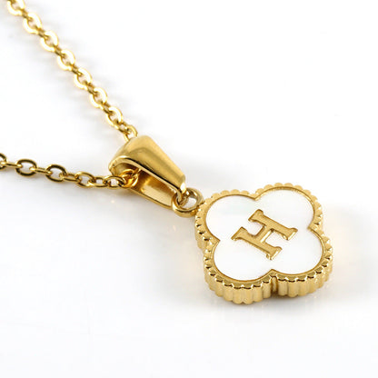 Women's Four-leaf Clover Pendant Stainless Steel Gold Necklaces