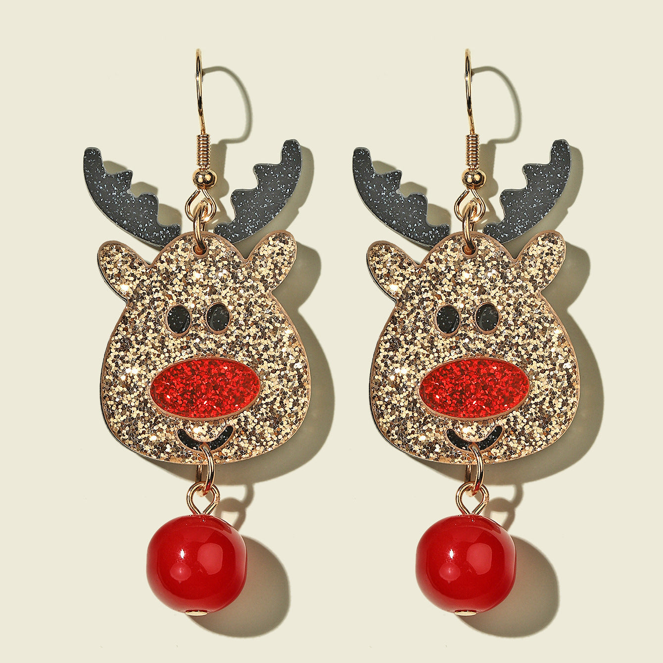 Cute Creative Christmas Tree Elk Acrylic Earrings