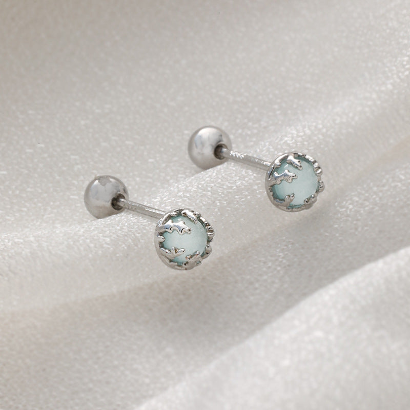 Women's Beautiful Simple Color Moonstone Exquisite Fashion Earrings