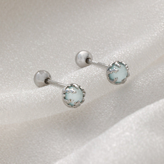 Women's Beautiful Simple Color Moonstone Exquisite Fashion Earrings