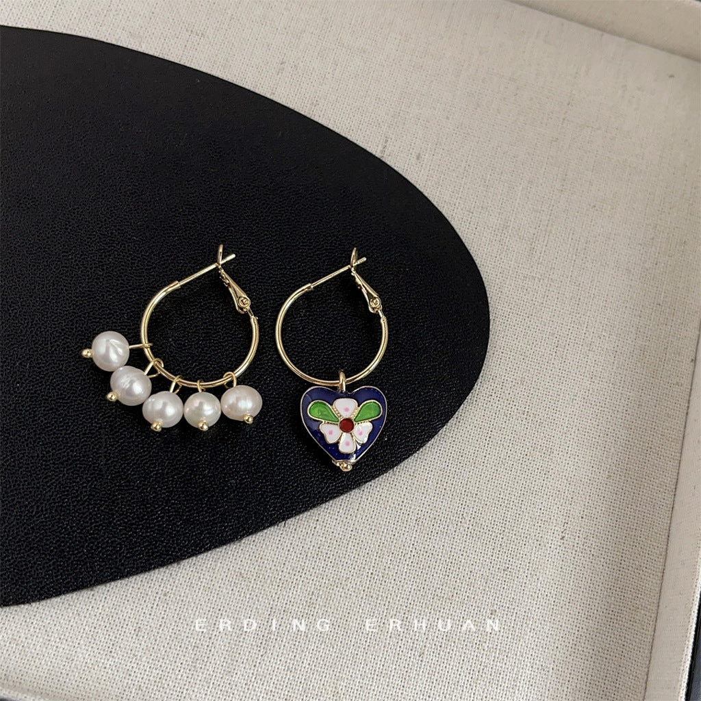 Collection Freshwater Pearl Handmade Sier Needle Earrings