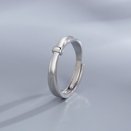 Women's & Men's And One Pair Minority Simple Interwoven Rings