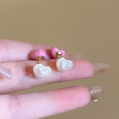 Heart Pearl Female Fashion Style Graceful Ear Rings