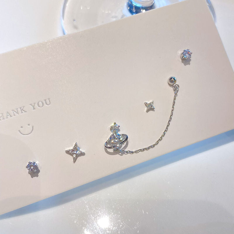 Mini Ear Bones Chain Double-ended Daily Earrings