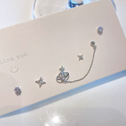 Mini Ear Bones Chain Double-ended Daily Earrings