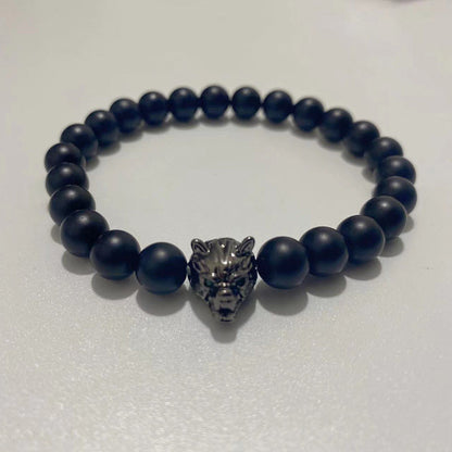 Men's Domineering Wolf Head Micro Inlaid Zircon Bracelets