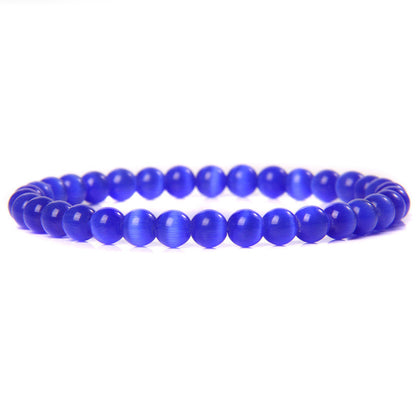 Women's Stone Purple Agate Handmade Round Beads Bracelets