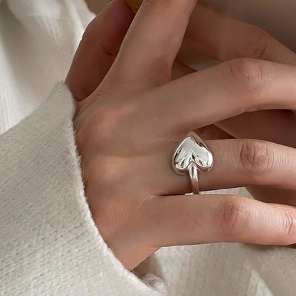Women's Design Love Heart-shaped Cold Style Stylish Simple Rings