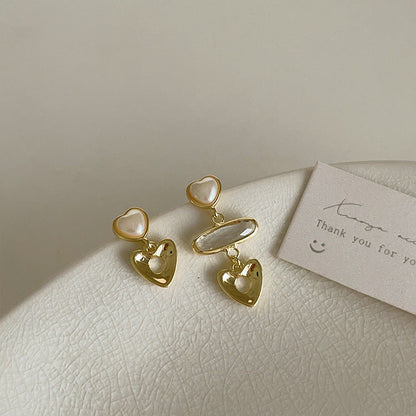 Women's Heart Design Sense Niche Retro Personality Earrings