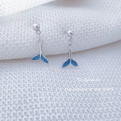 Women's Fishtail Trendy Sier Graceful Ear Ornaments Rings