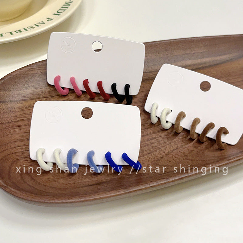 Flocking Shaped Artistic French Retro Simple Earrings