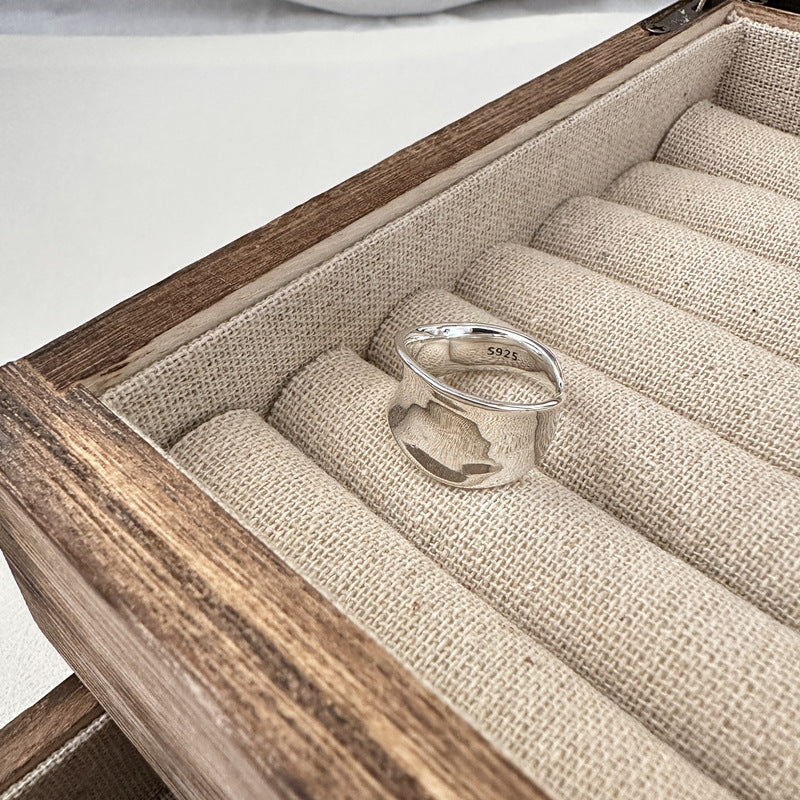 Korean Texture Curved Basic Style Simple Rings