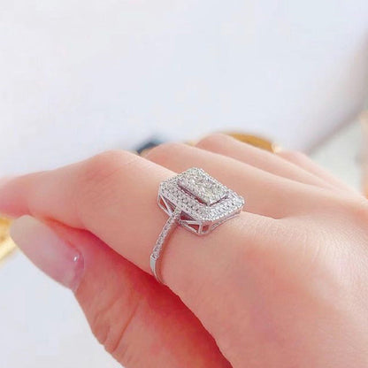 High Sense Light Luxury Temperament Full Diamond Rings