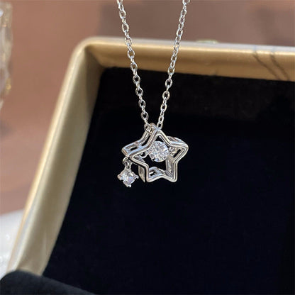 Women's & Men's & Sweet Cool Flower Stars Heart For Niche Design Clavicle Necklaces