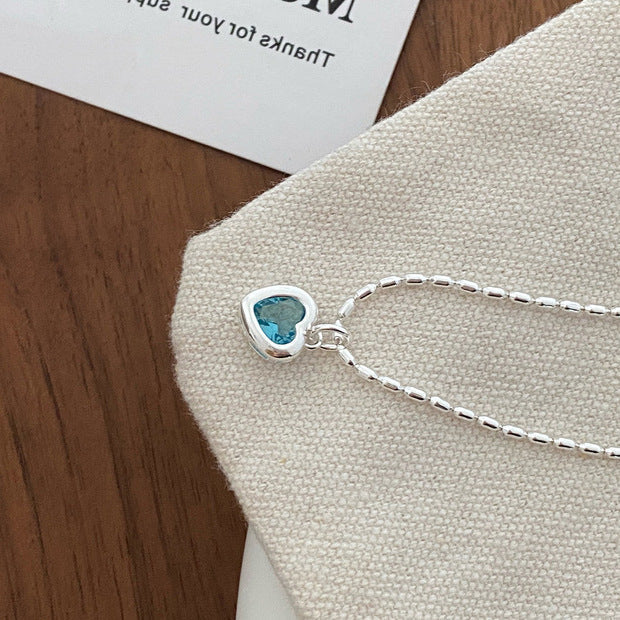 Heart-shaped Zircon Metal Female Simple Personalized Temperament Necklaces