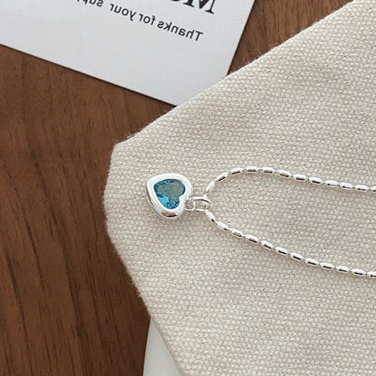 Heart-shaped Zircon Metal Female Simple Personalized Temperament Necklaces