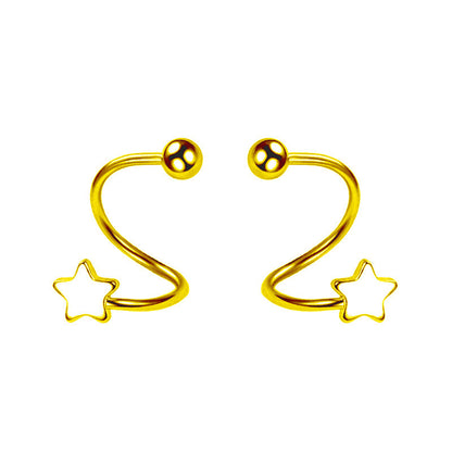 Women's Spring Ear Clip Pu Fashion Trendy Fan Earrings